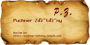Puchner Zétény névjegykártya